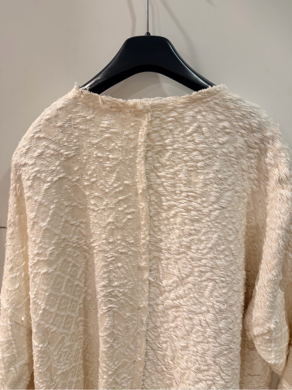 Free People Ivory Comb Textured Zip Jacket Sweater Size M NWT - Picture 12 of 16